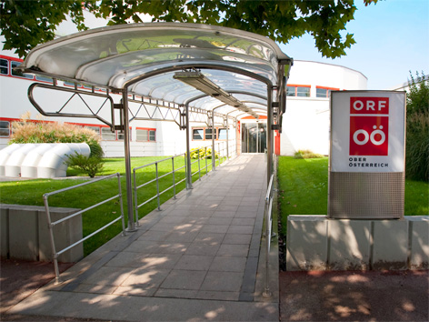 Eingang des ORF Landesstudio Oberösterreich