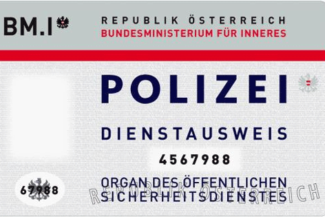 Dienstausweis der Polizei in Österreich