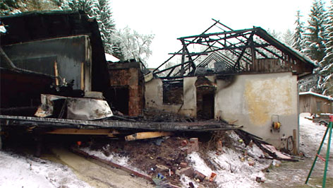 Ausgebranntes Haus in Neufelden