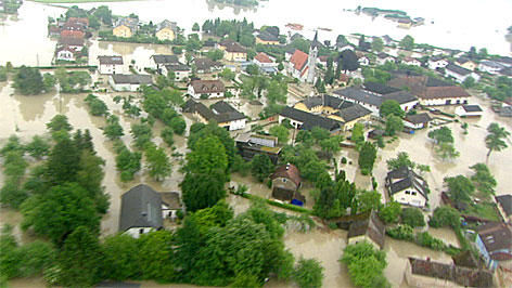 Hochwasser im Eferdinger Becken