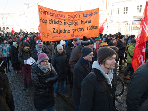 pegida-Kundgebung in Linz