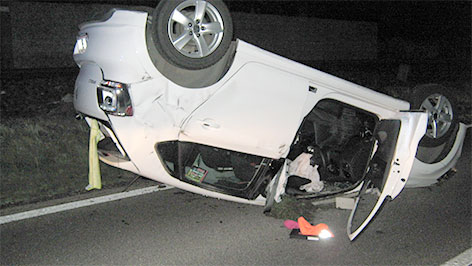 Autowrack nach Verkehrsunfall