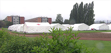 Zelte für Asylwerber