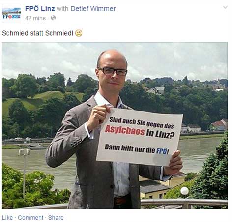 Detlef Wimmer (FPÖ) mit Antwort auf SPÖ-Plakate