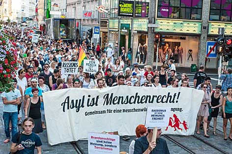 Kundgebung in Linz