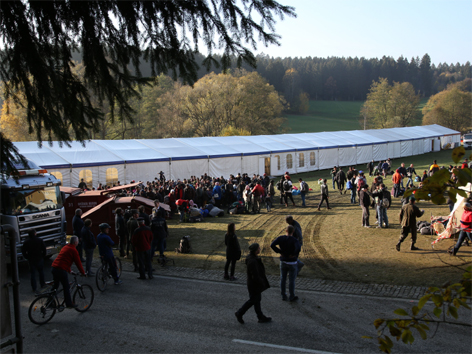 Flüchtlingszelt in Kollerschlag