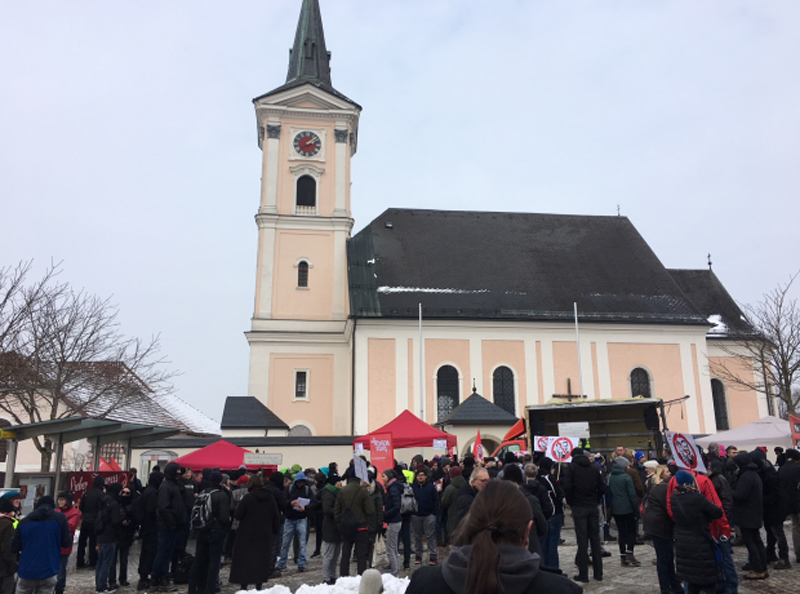 Protestkundgebung Aistersheim "Bündnis Linz gegen Rechts"