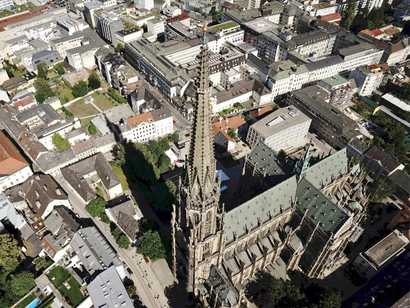 Mariendom Linz Kirche Kirchturm Vermessung Drohne
