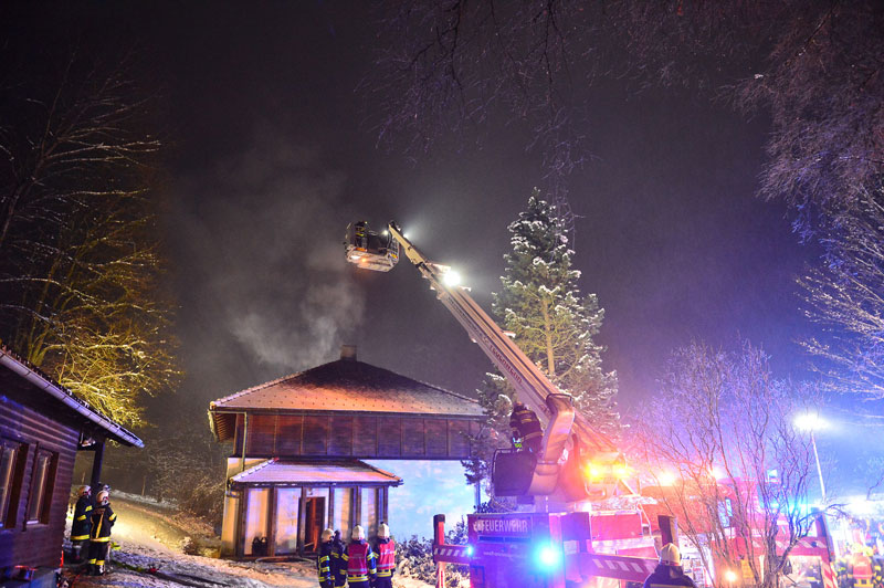 Familienhaus in Brand