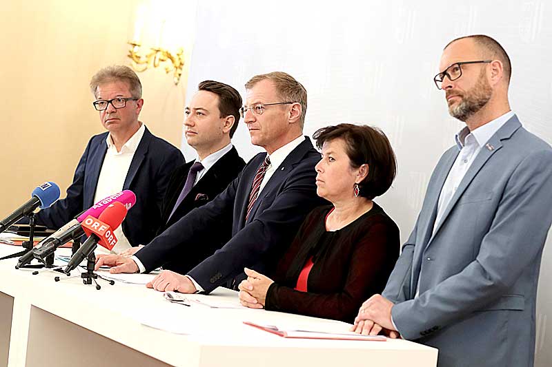Rudi Anschober, Manfred Heimbuchner, Thomas Stelzer, Birgit Gerstorfer, Andreas Pilsl
